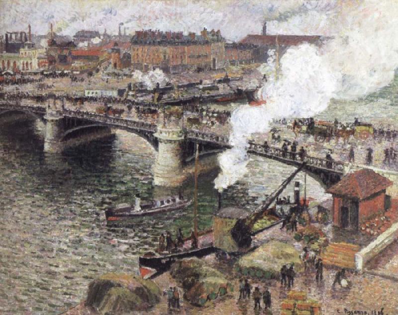Camille Pissarro The Boldieu Bridge,Rouen oil painting image